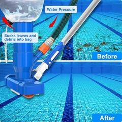 Swimming Pool Jet Cleaner 5Section Pole Ground Spa Pond Fountain Handheld Vacuum