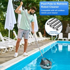 Pool Retrieval Hook with 70 Inch Adjustable Stainless Pole, Detachable Steel …