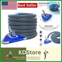 Flex Vacuum Head & 24ft Hose – Perfect for Above Ground & Small Inground Pools