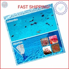 4Pcs Pool Vacuum Replacement Mesh Bag, Pool Leaf Vacuum Net Bag Fine Mesh with L