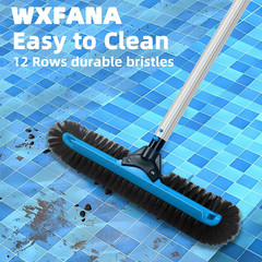 20&Prime; Wide Pool Brush Head Heavy Duty Cleaning 12-Rows Soft Bristles Brushes Vinyl
