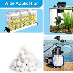 Premium Fiber Filtration Media for Swimming Pool Sand Filters 200g 1000g