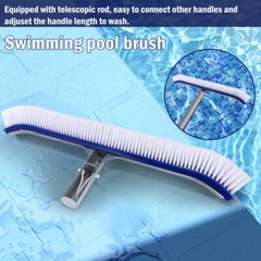 18&Prime; Swimming Pool Brush Cleaning Wall With Aluminum Back Easily Sweep Pool Algae
