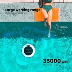 Solar Pool Ionizer Chlorine-Free Sun Shock & Water Purifier Up to 35,000 Gal