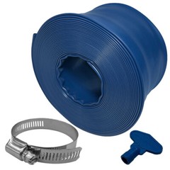 Puri Tech Heavy Duty Pool Backwash/Drain Hose Clamp and Key Included 2in x 25 ft
