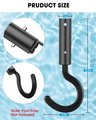 Stainless Steel Pool Hook for All Robotic Pool Cleaners, Rubber-Coated Metal …