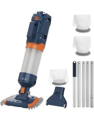 AQUAFYSH Cordless Pool Vacuum 25 Micron Fluff Ultra Fine Filter True Powerful
