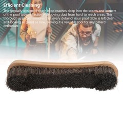 Pool Table Brush, 12in Horse Hair Pool Table Cleaner Brush Poplar Wood 3-in-1…