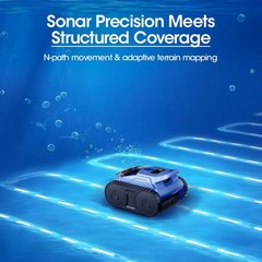 Seauto Cordless Robotic Pool Vacuum Wall &Waterline Cleaning Pool Robot