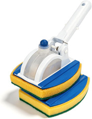Handheld Pool Scrub Brush with a Replacement Sponge, Pool Must Have Scouring Spo