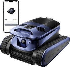 2026 Upgraded SAT40 Robot Vacuum for Inground Pools, Replaceable Battery Cordle