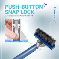 BlueStars Heavy Duty 5in Swimming Pool Brush with Stainless Steel Bristle Wir…