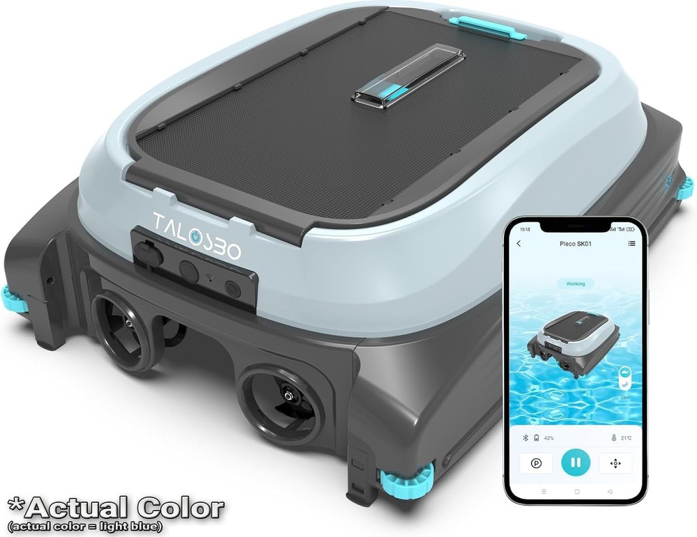 (2026 New) TALOSBO SK01 Solar Powered Robotic Pool Surface Skimmer, APP Control