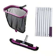 All-in-One Swimming Pool Cleaning Kit, Heavy Duty Deep Leaf Skimmer Net YPK113