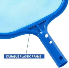 Pool Skimmer Net with Sturdy Plastic Frame – Easy Clean for Spas & Pools