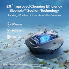 Bubot 300P Cordless Robotic Pool Vacuum with 90-Min Runtime & Suction Power