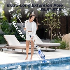 Pool Vacuum for Above Ground Pool, JESIMAIK 18.5 GPM Powerful Suction Handheld P