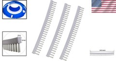 Pool Leaf Vacuum Brush Replacement Strips 3 Pack 8.5