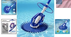 Effortless Swimming Pool Cleaner – Quietly Cleans with 33FT Hoses Included
