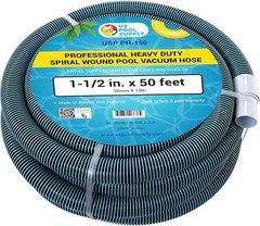 Pool Vacuum Hose – 1-1/2&Prime; x 50&prime; Professional Heavy Duty Pool Hose for Inground,