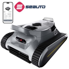 Seauto Cordless Robotic Pool Cleaner Smart Navigation Wall Cleaning App Support