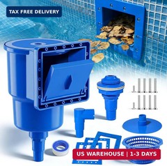 Above Ground Pool Skimmer, Heavy Duty Through-Wall Mount Pool Skimmer Kit with A