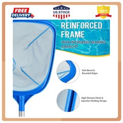 Tavaleu Deep Pool Skimmer Net with Reinforced Frame for Leaf and Debris Removal