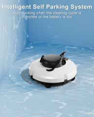 GMAPLAE Cordless Pool Vacuum for above Ground Pool, Robotic Pool Cleaner with Du