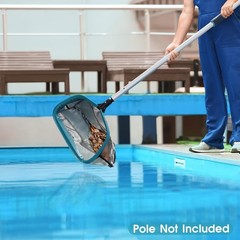 Aluminum Frame Pool Skimmer Net Rake with Ultra Fine Mesh Nylon Pool Cleaning