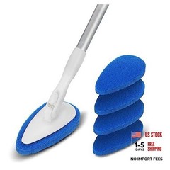 Shower Bathtub Tub Tile Scrubber Cleaning Brush with 51 » Handle, 5 Non