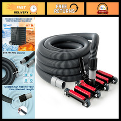 Heavy Duty Pool Vacuum Hose & Weighted Head – Swivel Cuff for Inground/Above Gro