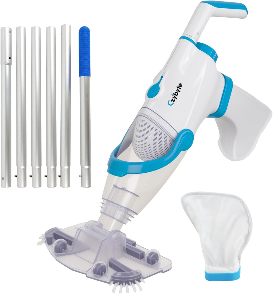 Cordless Handheld Pool Vacuum, 89&Prime; Reach, 18.5 GPM Suction, 60 Min Runtime