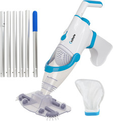 Cordless Handheld Pool Vacuum, 89&Prime; Reach, 18.5 GPM Suction, 60 Min Runtime