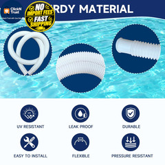 Pool Hoses for Above Ground Pools, 3 Pack 1.25 x 59 Inch Filter White