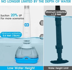 Rechargeable Hot Tub Vacuum Cleaner Spa Magnetic Drive System Ultra Fine Mesh