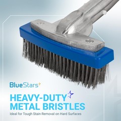BlueStars Heavy Duty 5in Swimming Pool Brush with Stainless Steel Bristle Wir…