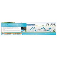 Intex Deluxe Pool Vacuum Maintenance Kit with Curved Wall Brush and Pole