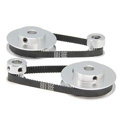 2PCS Set GT2 Synchronous Wheel 20&60 Teeth 8mm Bore Aluminum 20-60T-8B-6