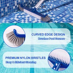 Pool Brush, 17.5 » Pool Brush Head for Inground Pools & Above-Ground Pools, D…