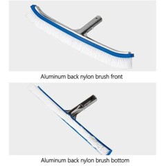 18&Prime; Lightweight Pool Brush – Reinforced Aluminum, Chlorine/Corrosion Resistant