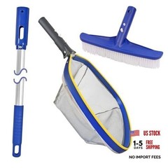 Swimming Pool Cleaning Kit, 14 » Brush Head & 50 » Telescopic Aluminum Pole