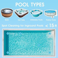 Rechargeable Hot Tub Vacuum Cleaner – Magnetic Drive, Ultra Fine Mesh Filter, 60