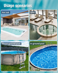 (2026 Upgrade) Little Shark Cordless Pool Vacuum, 60W Motor, 18 GPM Strong Sucti