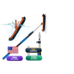 Skgpole 16Ft Swimming Pool Pole Brush Upgraded Pool Pole Telescopic 16Ft Heavy