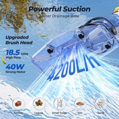 Pool Vacuum for Above Ground Pool, JESIMAIK 18.5 GPM Powerful Suction Handheld P