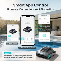 Scuba S1 Robotic Pool Cleaner – Smart Navigation & 240-Min Battery Life