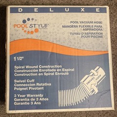 Pool Style Deluxe Series 1.5&Prime;x30&prime; Vacuum Hose w/ Swivel Cuff #PA01094 NEW