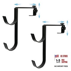 Metal Pool Pole Hangers for Above Ground Pool – Adjustable Double Hooks