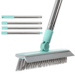 Push Brush with Stiff Bristles and Long Handle for Cleaning Scrubbing Deck Yard