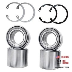 Front & Rear Wheel Bearing with Circlip Compatible with 2005-2013 Brute Force